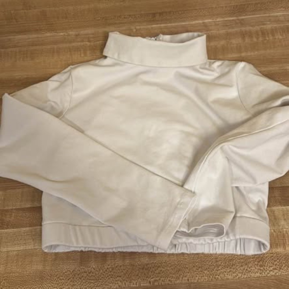 EUC Cheer/Dance Under layer/turtleneck shirt, Girls 8-10, white